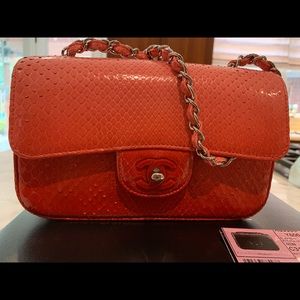 Chanel ombré python shoulder crossbody bag